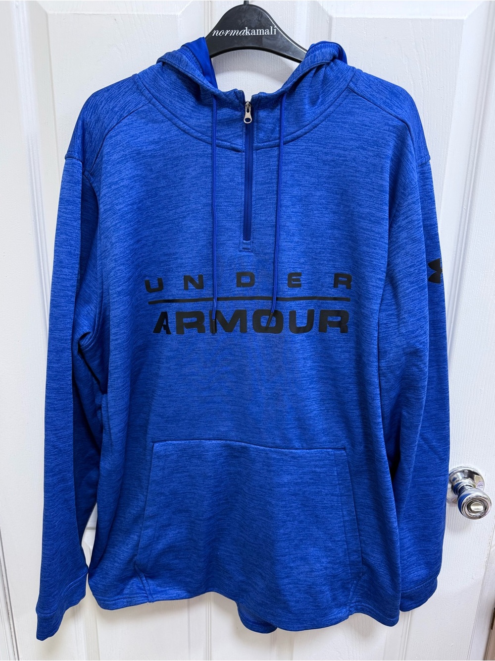 Under Armour Men's Royal Blue Half-Zip Hooded Sweatshirt, Size 2X